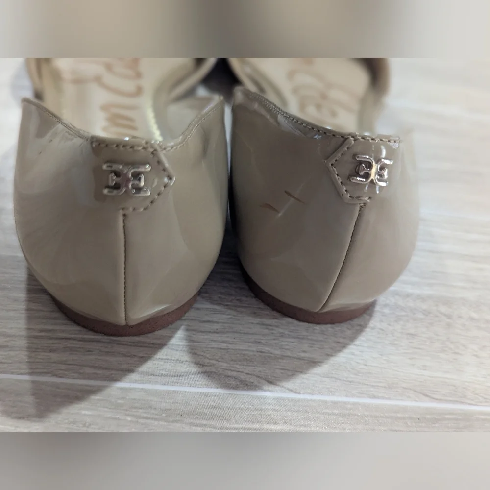 Sam Edelman Oatmeal Tan Beige Rodney d’Orsay flats Size 8.5 EU 38.5 *Flaws - Picture 4 of 11